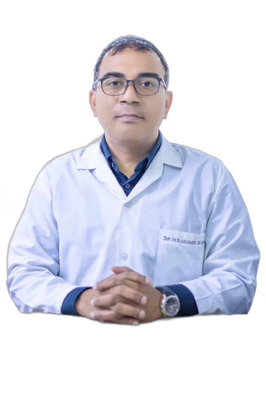 Dr. Md. Nasir Uddin in white coat